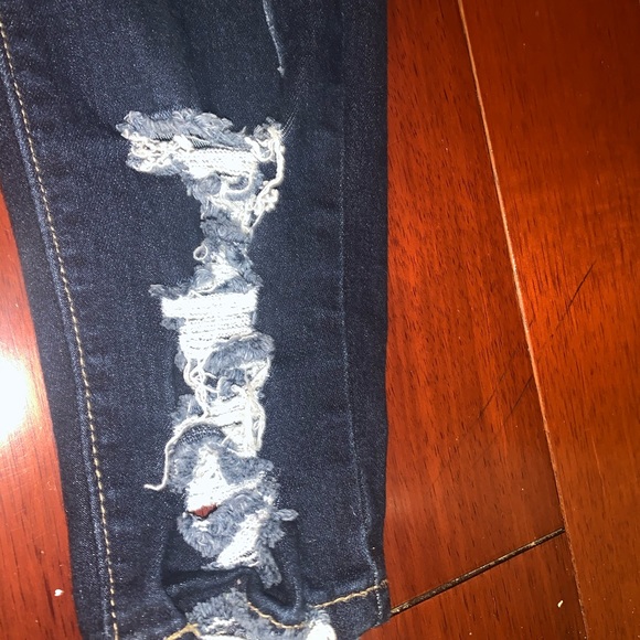 Navy Blue Ripped Jeans - Picture 3 of 7